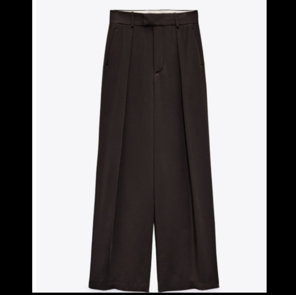 ZARA limited edition fluid Satin wide leg pants